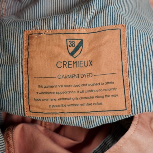 DANIEL CREMIEUX Orange KHAKI FLAT FRONT CHINO SHORTS MEN SIZE 33 Golf Casual Dad - Picture 9 of 10